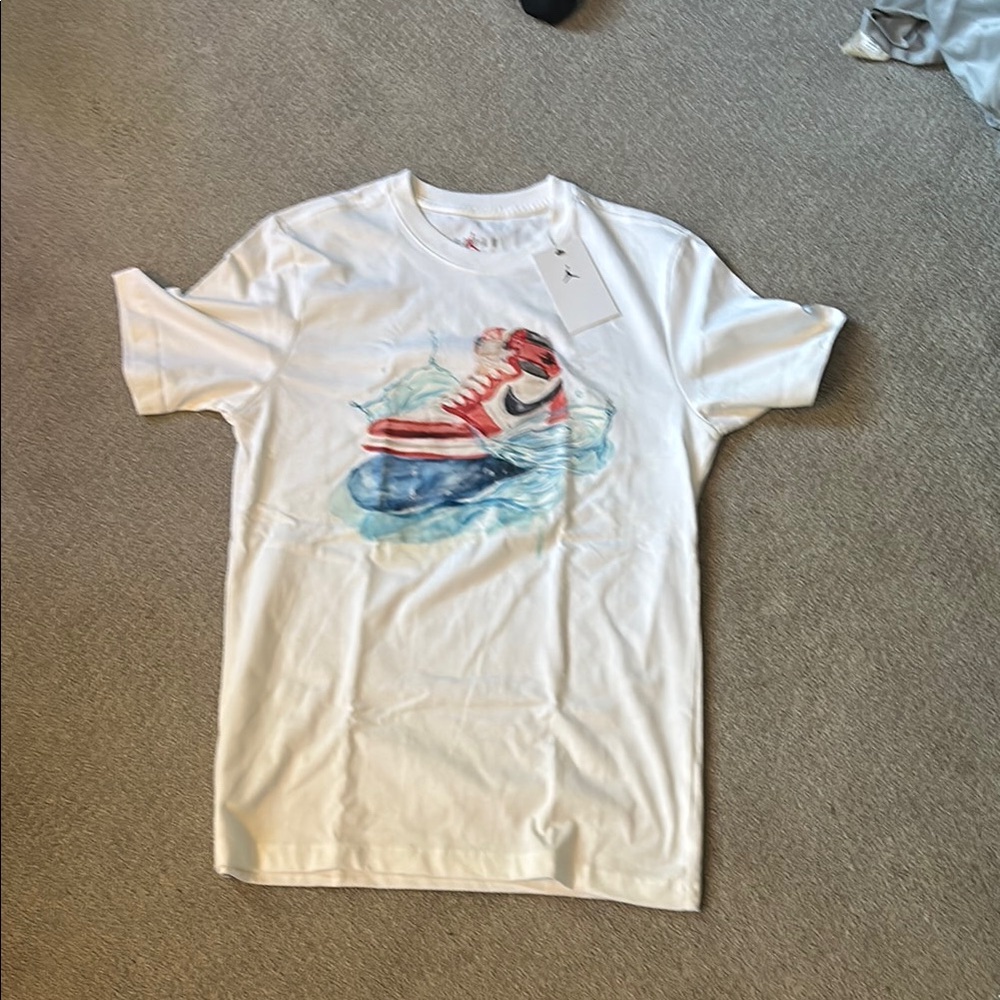 Nike Jordan 1 White Graphic Men's T-Shirt